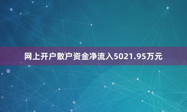 网上开户散户资金净流入5021.95万元