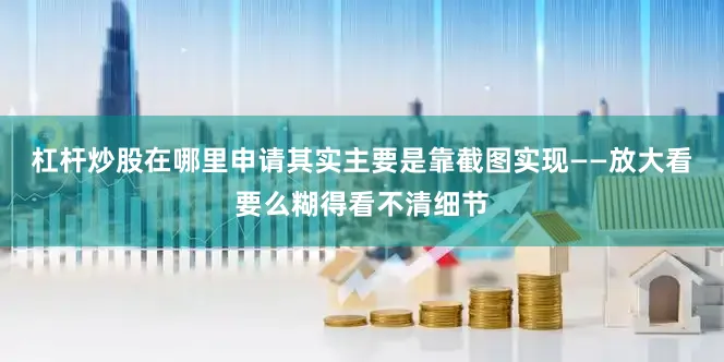 杠杆炒股在哪里申请其实主要是靠截图实现——放大看要么糊得看不清细节